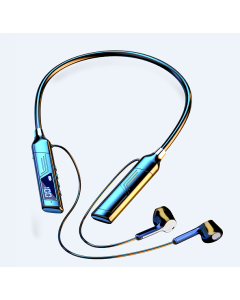 Langattomat urheilukuulokkeet korvassa, kaulaan kiinnitettävät, digitaalinen näyttö, HiFi, Bluetooth 