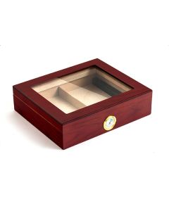 Tyylikäs Humidor & Sigar Box 35 sikarille, 260x220x70mm - Burgundy Cedar