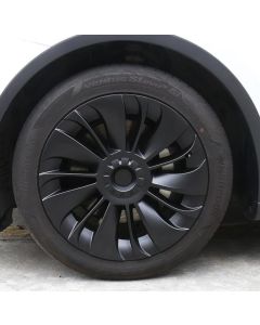 Tesla Model Y -turbiininapojen kannet / pyörän sivut 19", mattamusta, aerodynaaminen, 4 kpl