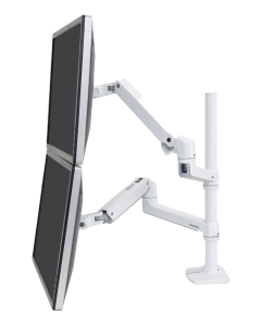 Ergotron LX Dual Stacking Varsi, Tall Pole, valkoinen/harmaa