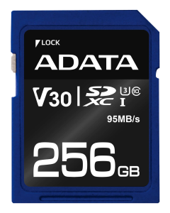 ADATA UHS-I U3 V30S 256 Gt SDXC R/W: 95/60