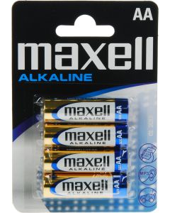 Maxell-paristot, AA (LR06), alkaliparistot, 1,5V, 4 kpl