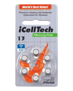 iCellTech 13 PR48 Sinkki-Air nappiparisto 1,45 V, 6 kpl