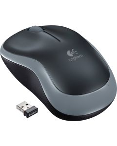 Logitech M185 langaton, 2 painiketta+rulla, nanovastaanotin, USB, harmaa