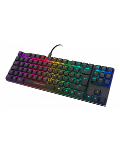 DELTACO GAMING TKL Mekaaninen näppäimistö, ruskeat kytkimet, RGB, UK asettelu