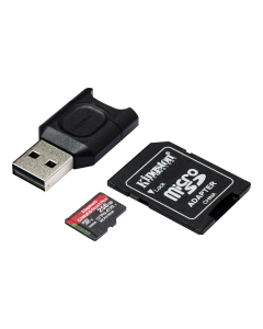 Kingston 128GB microSDXC React Plus SDCR2 sovittimella + MLPM-lukija