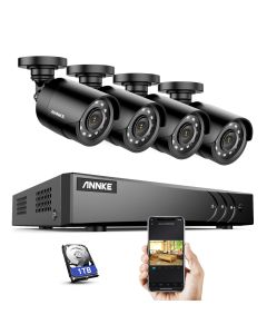 Valvontapaketti, 4 kameraa, Full HD 1080p, IP66, 1TB, EXIR Dark vision, liiketunnistus