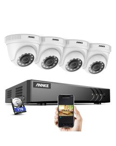 FullHD 1080p -valvontajärjestelmä, 4 kameraa, 8-kanavainen DVR, liikkeentunnistus, IP66, 1 Tt