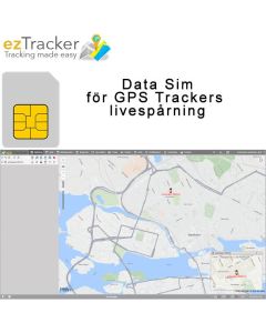 ezTracker™ Sim - Data Sim -kortti 12 kuukauden live-seuranta