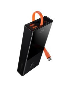 Baseus Elf Powerbank 20 000 mAh, 65 W, USB-C, 2x USB, sisäänrakennettu USB-C latauskaapeli, Pikalataus 