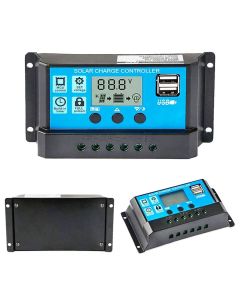 60A aurinkosäädin 12/24V, PWM, akkulaturi, 2xUSB