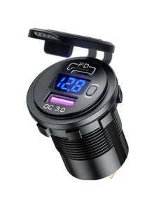 12V USB-portit, USB-laturi autoon, 48W + volttimittari