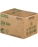 DELTACO Ultimate alkaliparistot, LR6/AA koko, 20 kpl bulkki